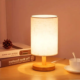 Solid Wood Bedside Lamp